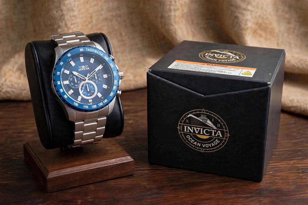 24212 - Invicta Speedway Men’s Watch Chronograph Blue Dial Steel 48mm Case NIB